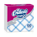 Endless Mega Χαρτοπετσέτες  Καρώ  Μπλε  33x33cm. 70 Φύλλα 133γρ. (6,24€/Κιλό)