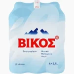 ΒΙΚΟΣ Νερό Φυσικό Μεταλλικό 5x1,5lt  (0,19€/λίτρο)