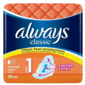 AlWAYS Σερβιέτες Classic Normal 10 Clean Feel Protection size 1 (1+1 δώρο)