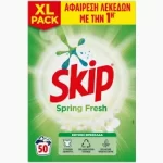 SKIP Σκόνη Πλυντηρίου Ρούχων Spring Fresh 50 μεζούρες (0,204€/μεζ.)